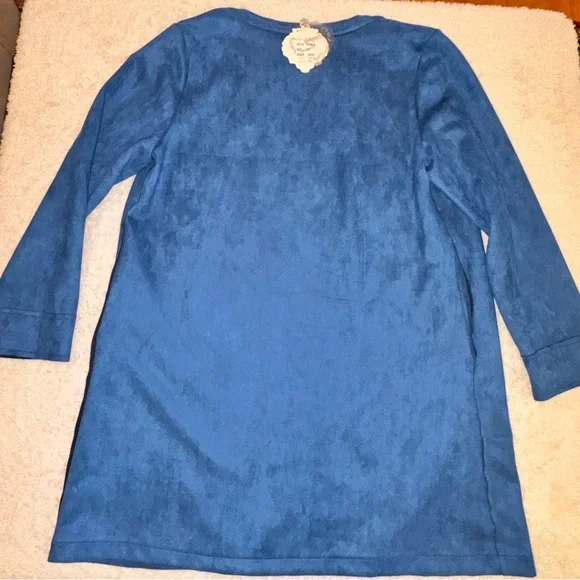 Simply Couture Blue Embroidered Jacket NWT - Picture 6 of 6